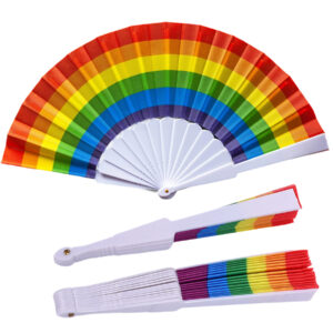 Plastic Rainbow Folding Fan